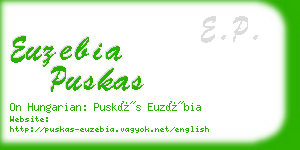 euzebia puskas business card